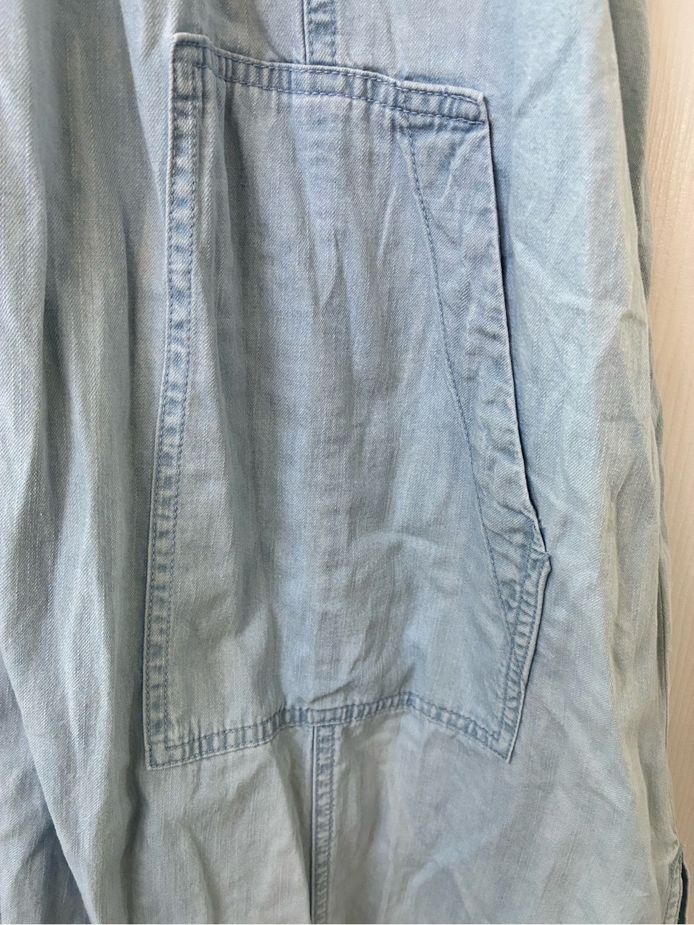 Free People Light Wash Denim Midi Dress - Picture 5 of 6